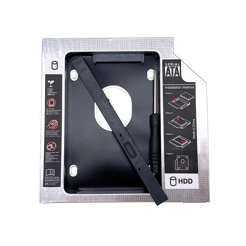 Aluminum 9.5/12.7mm 2ND HDD Caddy 2.5 Inch SATA I/II/III/HDD/SSD Optical Bay Second HDD Caddy