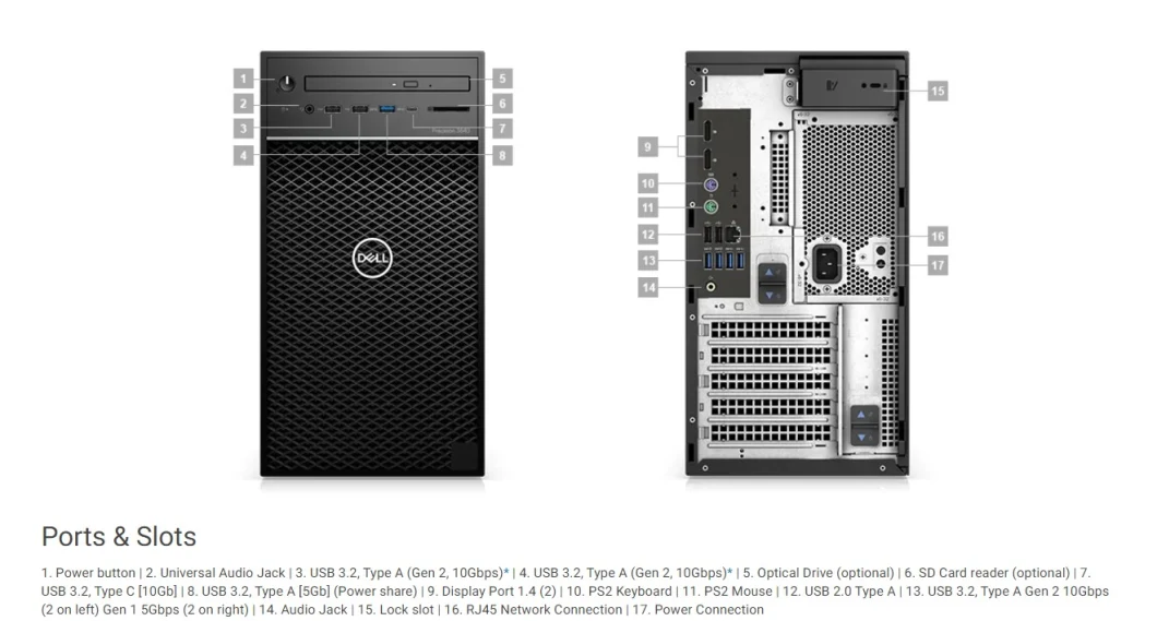 DELL Precision 3640 Tower Workstation CPU I7-10700 8g Memory 1t Hard Disk Desktop Server Workstation T3640